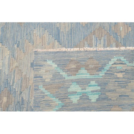 Tappeto Kilim Afghanistan azzurro bianco 245x289
