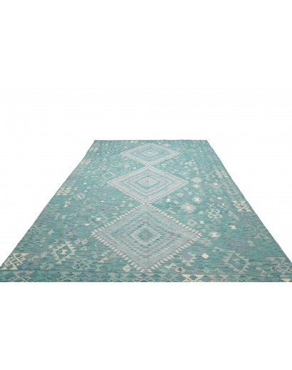 Tappeto Kilim Afghanistan azzurro 239x350