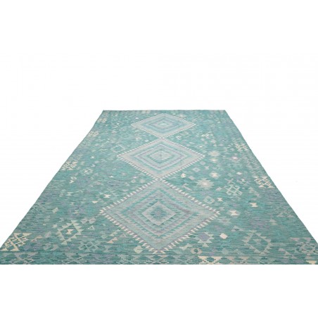 Tappeto Kilim Afghanistan azzurro 239x350