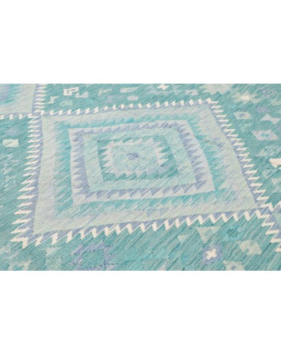 Tappeto Kilim Afghanistan azzurro 239x350