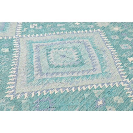 Tappeto Kilim Afghanistan azzurro 239x350