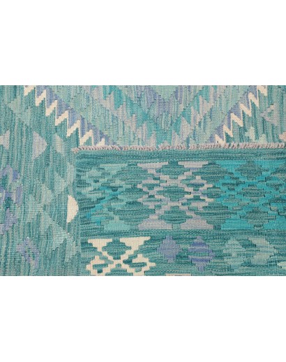 Tappeto Kilim Afghanistan azzurro 239x350