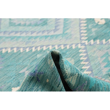 Tappeto Kilim Afghanistan azzurro 239x350