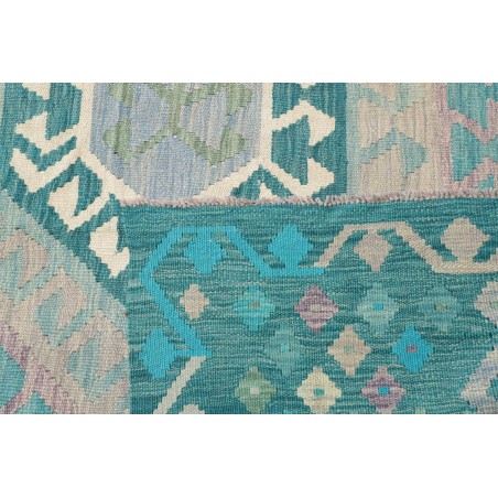 Tappeto Kilim Afghanistan bianco azzurro 239x358