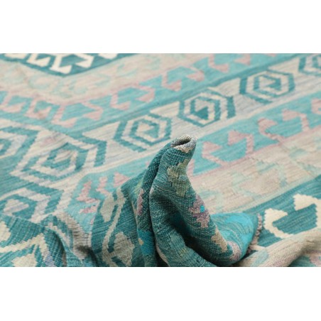 Tappeto Kilim Afghanistan bianco azzurro 239x358