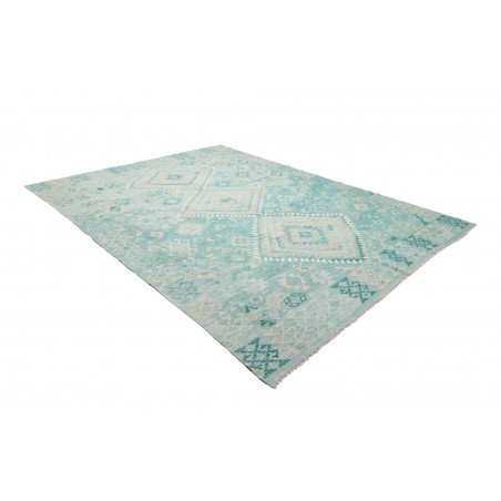 Tappeto Kilim Afghanistan beige blu 245x300