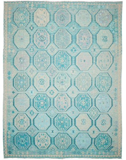 Tappeto Kilim Afghanistan beige blu 298x396