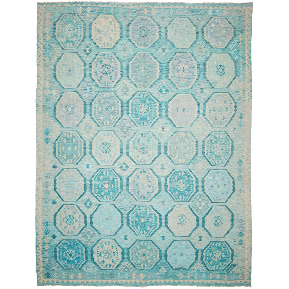 Tappeto Kilim Afghanistan beige blu 298x396