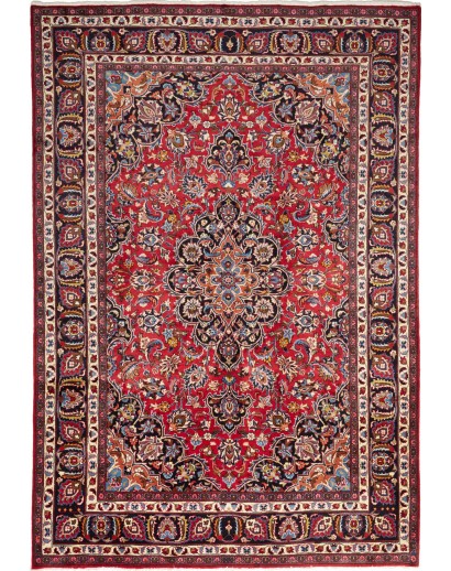 Tappeto Mashad Persia marrone giallo 197x287