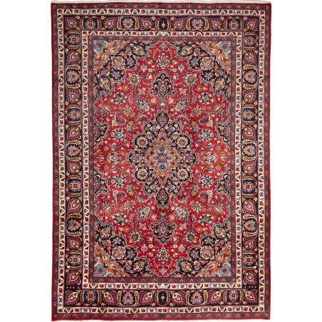 Tappeto Mashad Persia marrone giallo 197x287