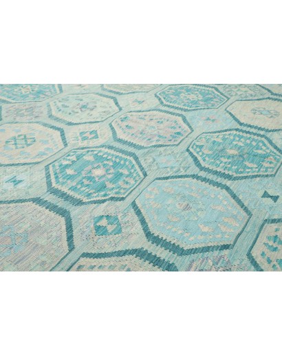 Tappeto Kilim Afghanistan beige blu 298x396