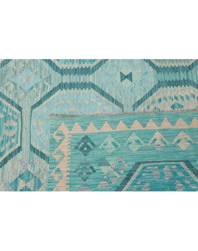 Tappeto Kilim Afghanistan beige blu 298x396