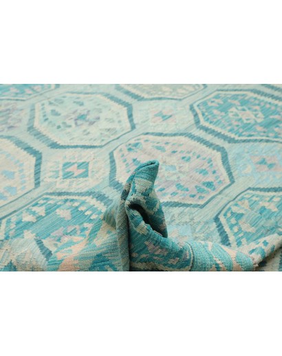 Tappeto Kilim Afghanistan beige blu 298x396