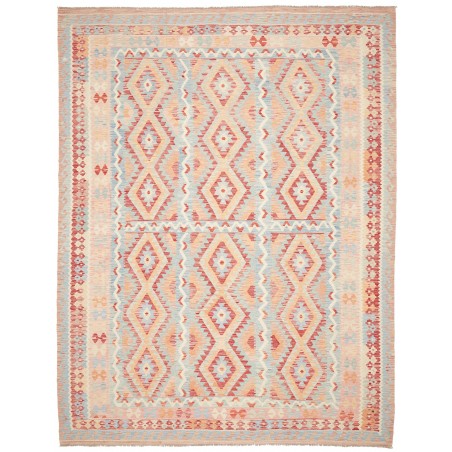 Tappeto Kilim Afghanistan bianco giallo 269x350
