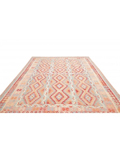 Tappeto Kilim Afghanistan bianco giallo 269x350