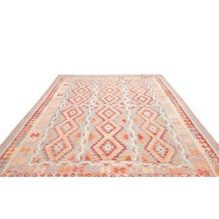 Tappeto Kilim Afghanistan bianco giallo 269x350