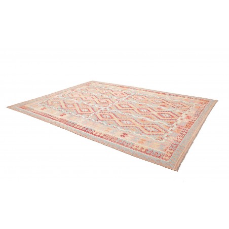 Tappeto Kilim Afghanistan bianco giallo 269x350