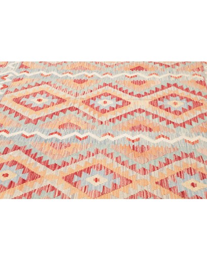 Tappeto Kilim Afghanistan bianco giallo 269x350