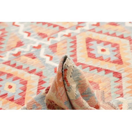 Tappeto Kilim Afghanistan bianco giallo 269x350
