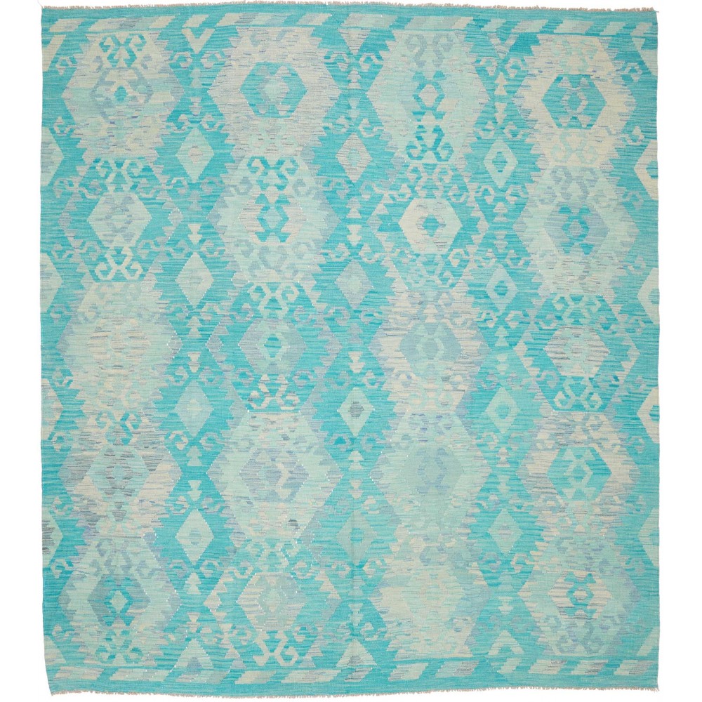 Tappeto Kilim Afghanistan azzurro beige 253x284