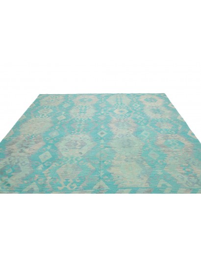 Tappeto Kilim Afghanistan azzurro beige 253x284