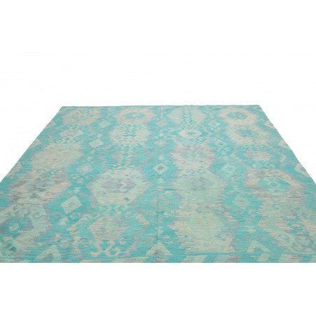 Tappeto Kilim Afghanistan azzurro beige 253x284