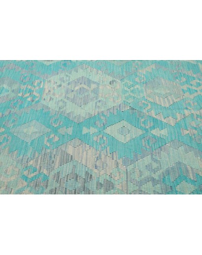 Tappeto Kilim Afghanistan azzurro beige 253x284