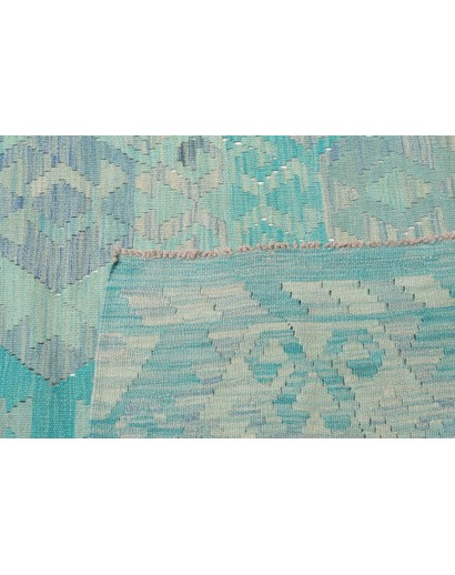 Tappeto Kilim Afghanistan azzurro beige 253x284