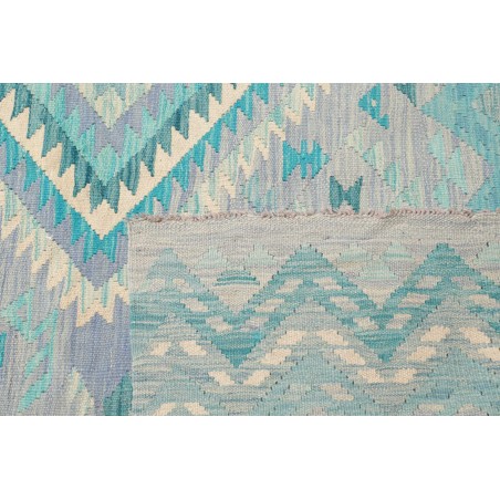 Tappeto Kilim Afghanistan beige azzurro 245x346