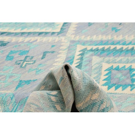 Tappeto Kilim Afghanistan beige azzurro 245x346