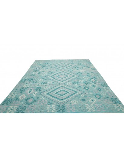 Tappeto Kilim Afghanistan azzurro blu 253x297