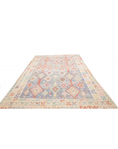 Tappeto Kilim Afghanistan bianco arancione 246x338