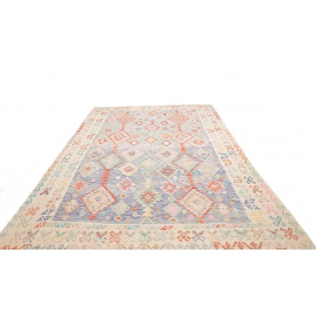 Tappeto Kilim Afghanistan bianco arancione 246x338