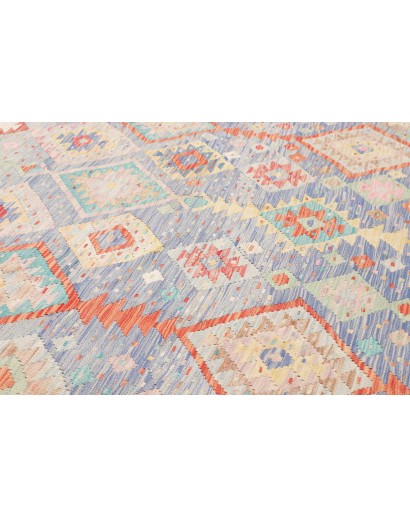 Tappeto Kilim Afghanistan bianco arancione 246x338