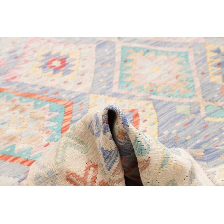 Tappeto Kilim Afghanistan bianco arancione 246x338