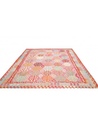 Tappeto Kilim Afghanistan beige rosso 260x296
