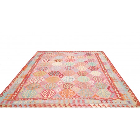 Tappeto Kilim Afghanistan beige rosso 260x296