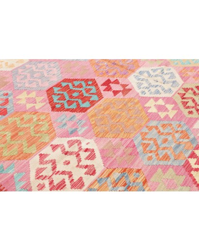 Tappeto Kilim Afghanistan beige rosso 260x296