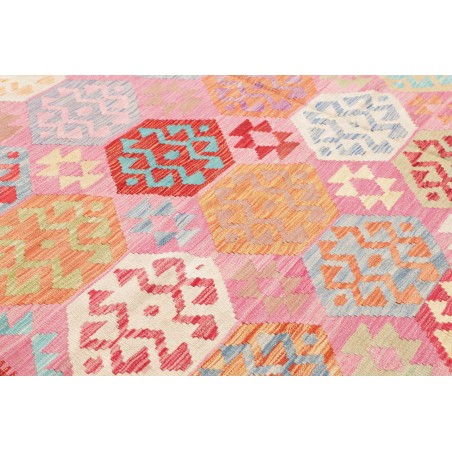 Tappeto Kilim Afghanistan beige rosso 260x296