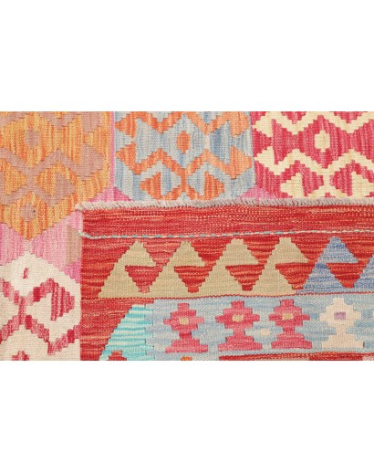 Tappeto Kilim Afghanistan beige rosso 260x296