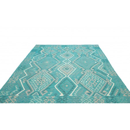 Tappeto Kilim Afghanistan azzurro bianco 248x291