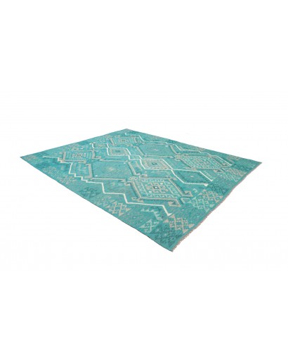 Tappeto Kilim Afghanistan azzurro bianco 248x291