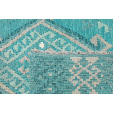 Tappeto Kilim Afghanistan azzurro bianco 248x291