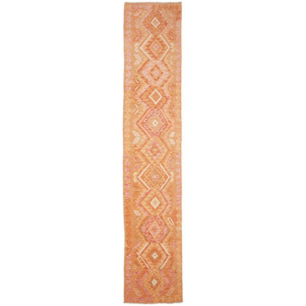 Tappeto Kilim Afghanistan arancione 70x387