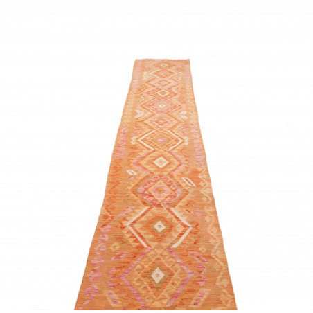 Tappeto Kilim Afghanistan arancione 70x387