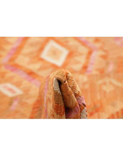 Tappeto Kilim Afghanistan arancione 70x387