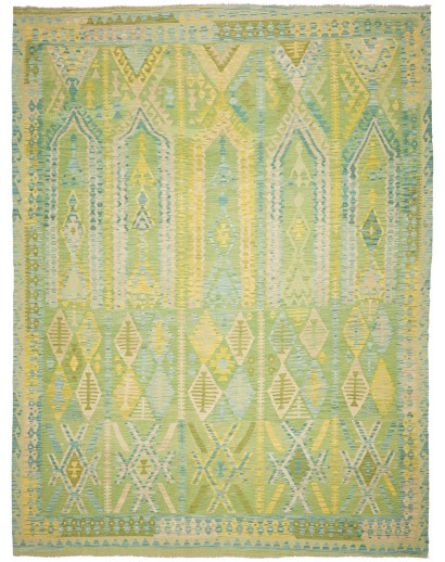 Tappeto Kilim Afghanistan marrone bianco 302x402