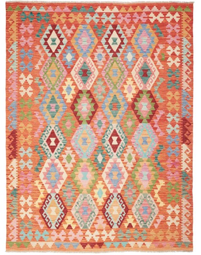 Tappeto Kilim Afghanistan arancione 184x236