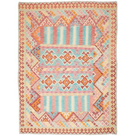 Tappeto Kilim Afghanistan beige rosso 184x247