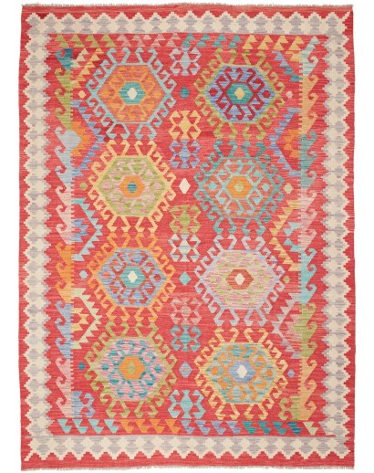 Tappeto Kilim Afghanistan marrone 185x253